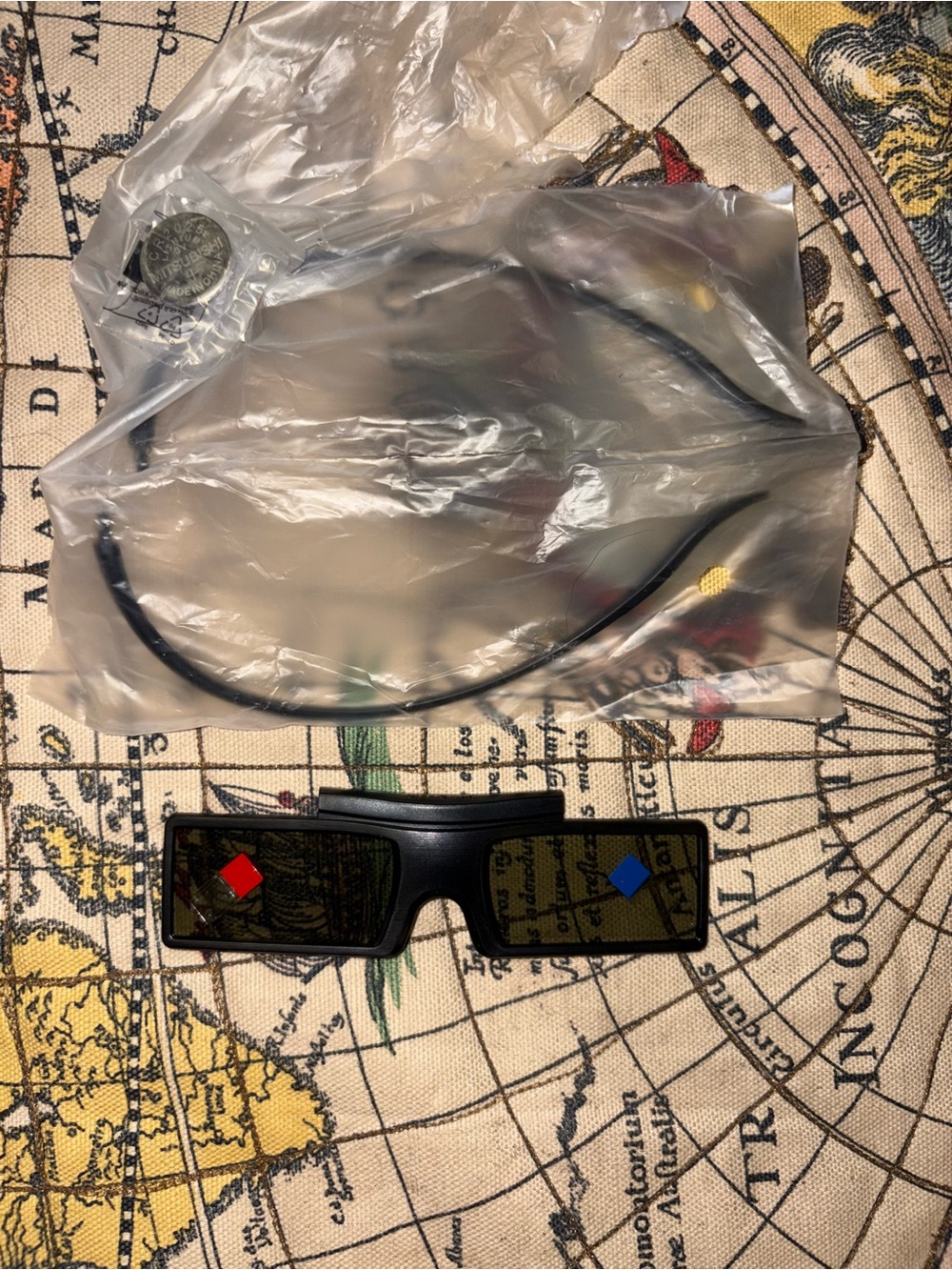 Samsung Black 3D Anaglyph Glasses with Red & Blue Lenses